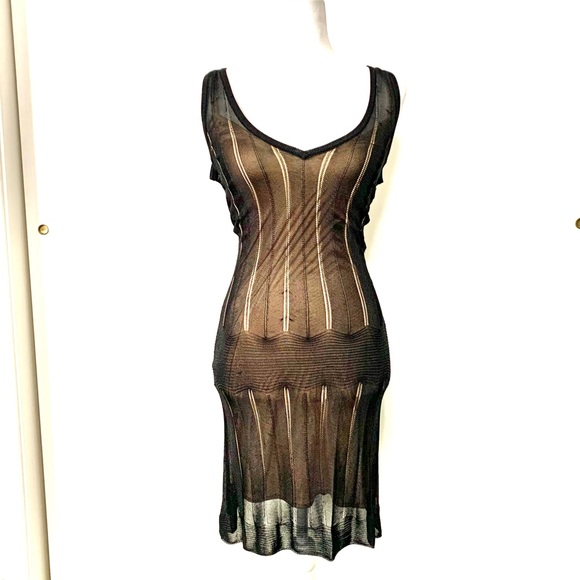 bebe Dresses & Skirts - Bebe Knit/Crochet Overlay  Dress